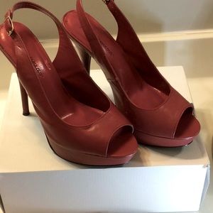 Burnt Red Slingback Pump